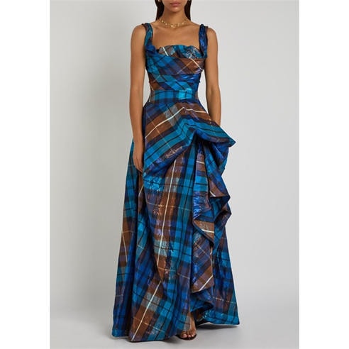 Vivienne Westwood - Women's Long Chichi Tartan Maxi Dress