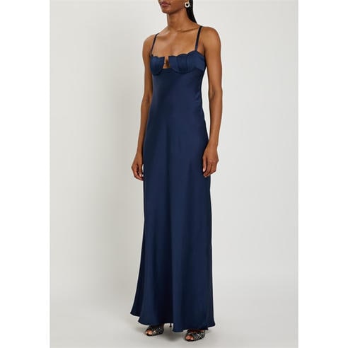 Anna October - Women's Tulip Satin Maxi Dress