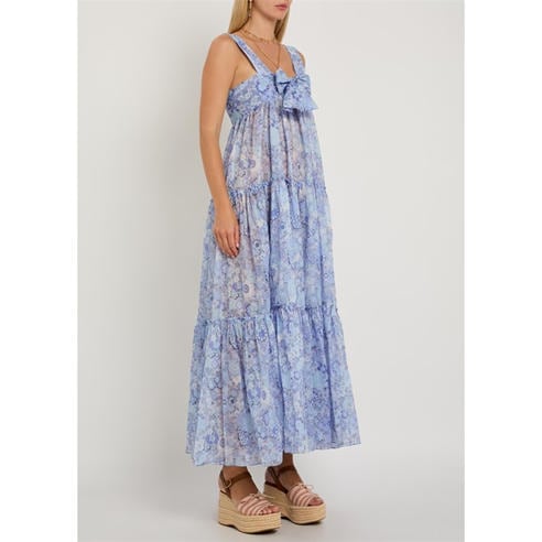 Chloe - Women's Cotton Floral Maxi Dress