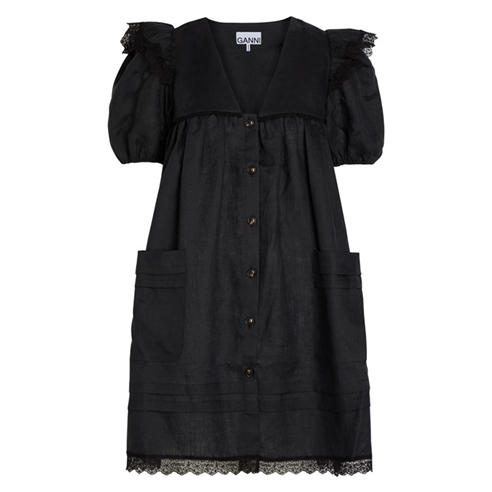 Ganni - SD Light Linen Angel Dress
