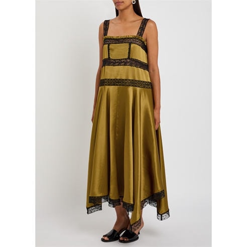 Ganni - LD Fluid Satin Long Slip Dress