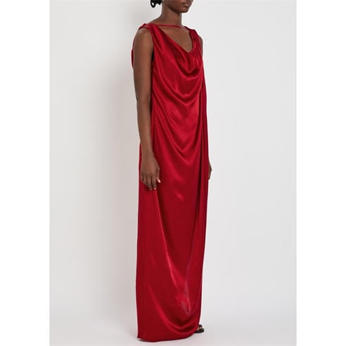 Maison Margiela - Women's Satin Draped Maxi Dress