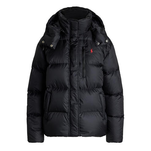 POLO RALPH LAUREN - Women's Carly Water-Repellent Quilted Duck Down Wind Resistant Detachable Hood Short Puffer Jacket