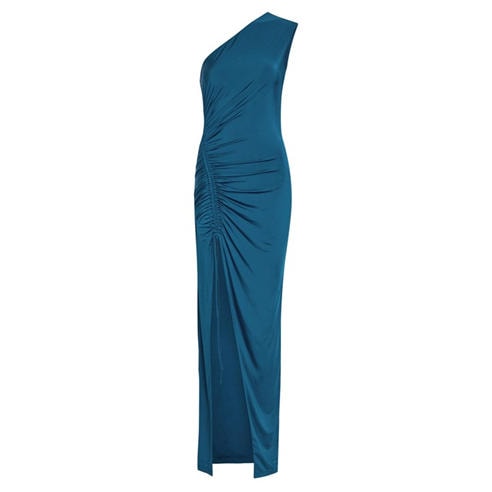 Balmain - ONE SHOULDER FLUID JERSEY DRAP