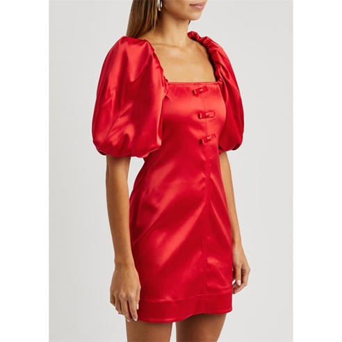 Ganni - SD Double Satin Mini Dress