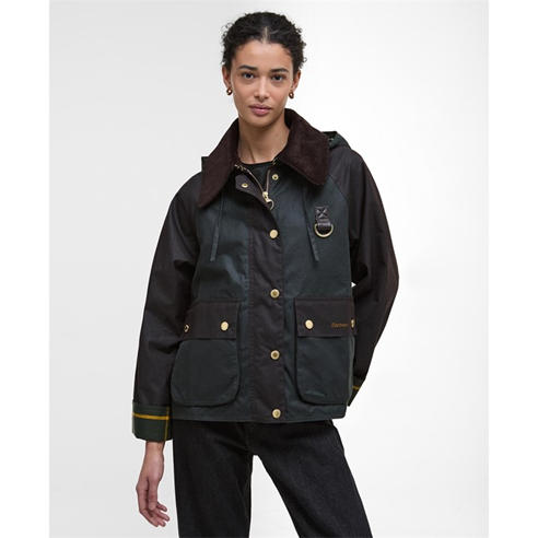 Barbour - Women's Reighton Spey Hooded Long Sleeve Wax Jacket