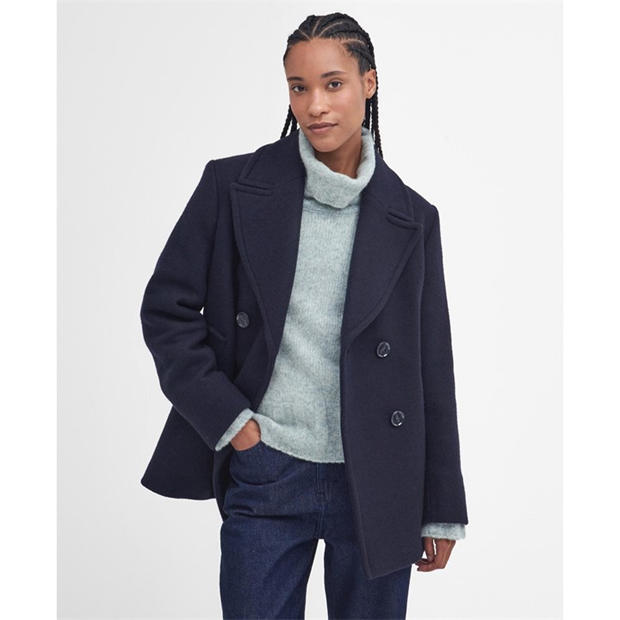 Barbour Ingrid Wool Peacoat,All Products : American Fashion Style Bags On Sale