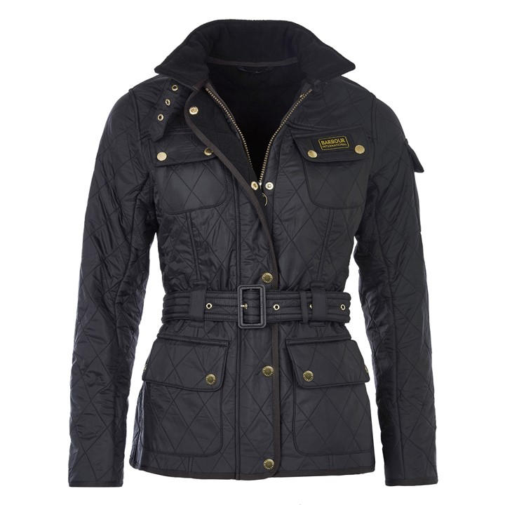 Barbour International Women's Black International Polarquilt Jacket Size 10