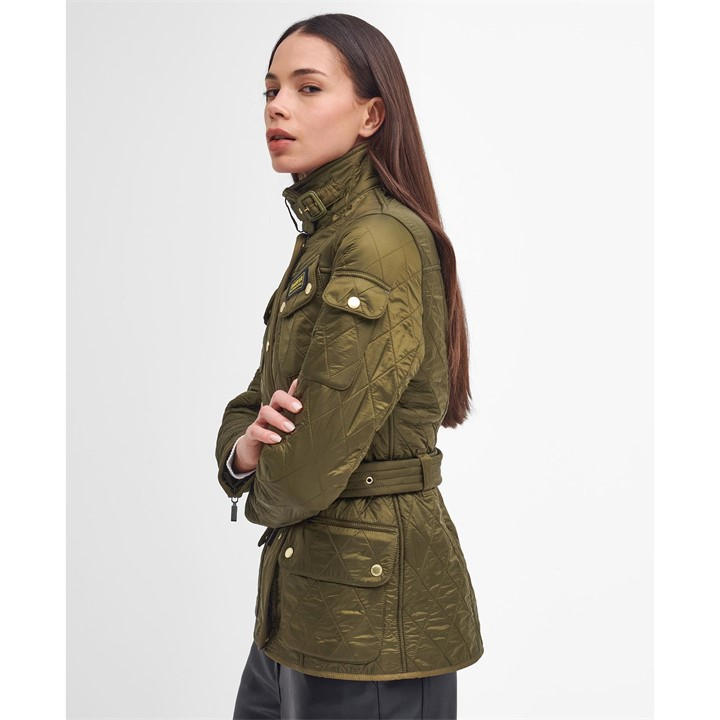Barbour International Women's Green International Polarquilt Jacket Size 12