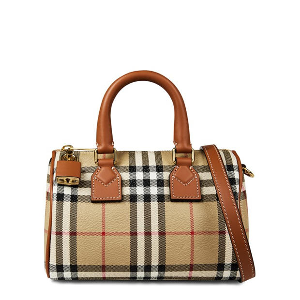 BURBERRY Women´S Checked Cotton Mini Bowling Bag,All Products : American Fashion Style Bags On Sale