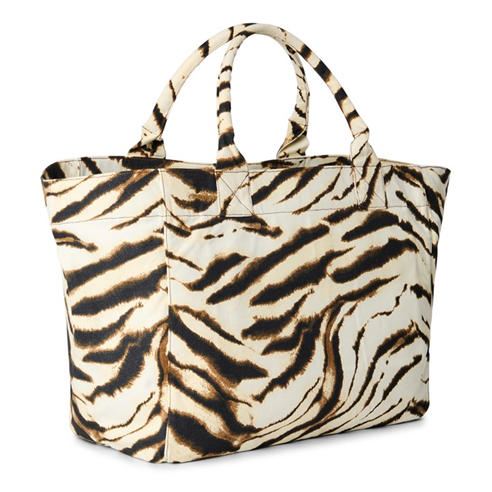 GANNI - Women's XXL Shopper Zebra Tote Bag