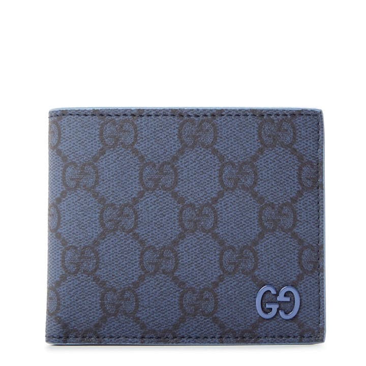Gucci Men's Blue Canvas Gg Wallet
