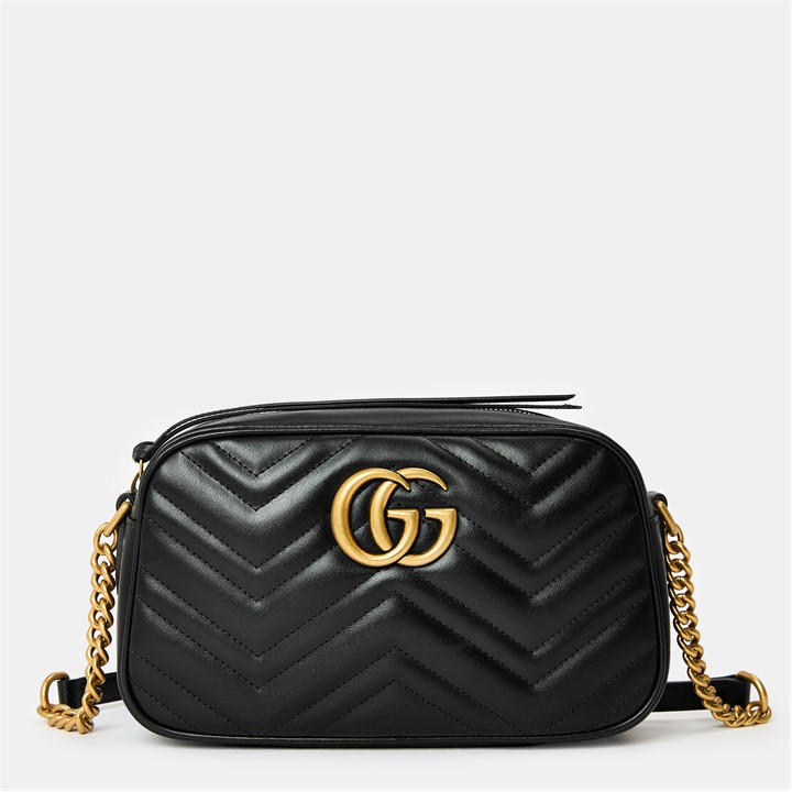 Gucci Women's Black Gg Marmont Small Shoulder Bag