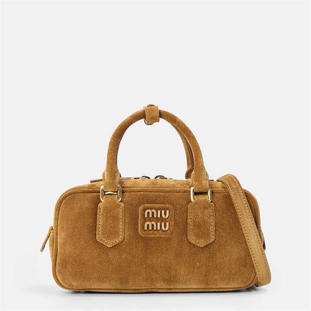 MIU MIU | Women's Arcadie Suede Top Handle Bag | Women | Oliva