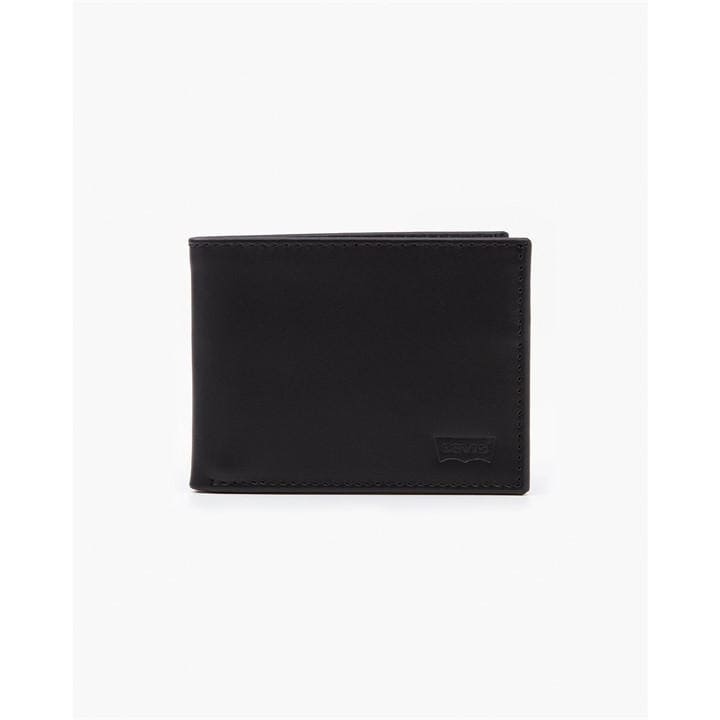 Levi's Batwing Bifold Leather Wallet In Black