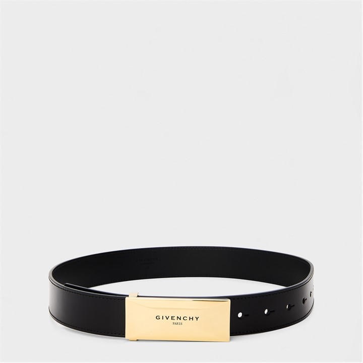Givenchy Women's Black Plaque Leather Belt