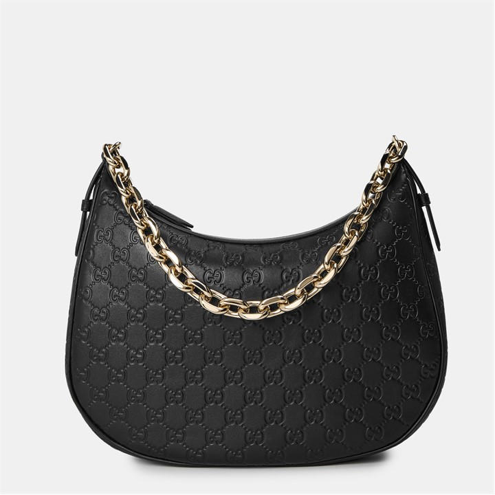 Gucci Women's Black Gg Emblem Shoulder Bag