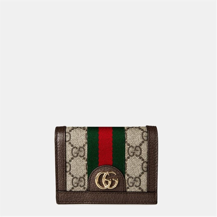 Gucci Women's Beige Canvas Leather Ophidia Gg Wallet
