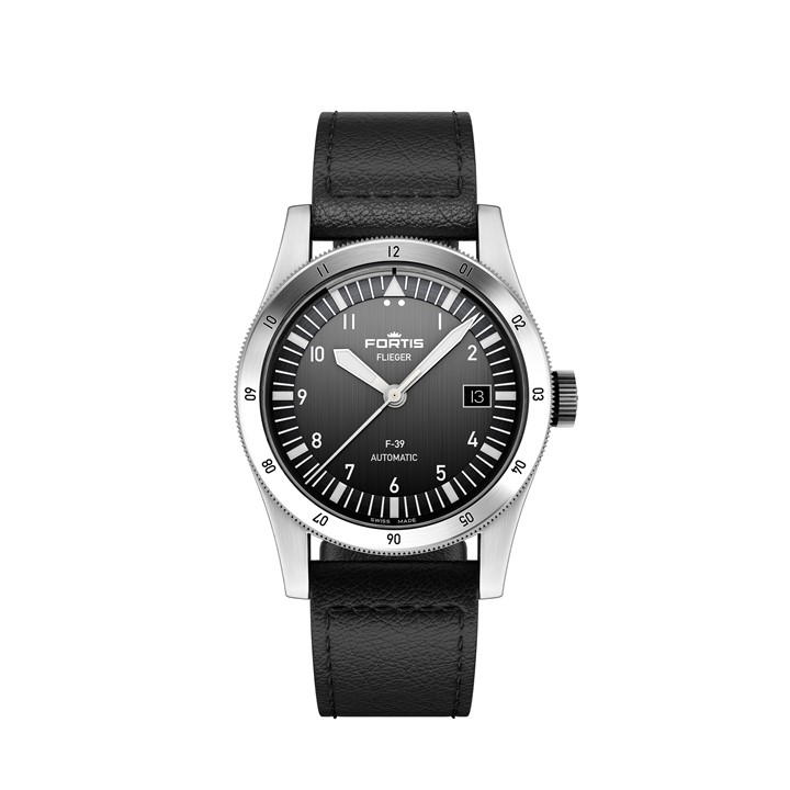 Fortis Men's Silver Flieger Strap Analogue Watch