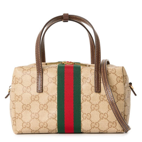 GUCCI - Women's Essence Mini Leather Bowling Bag