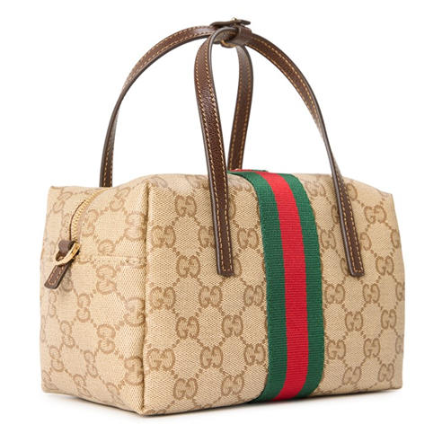 GUCCI - Women's Essence Mini Leather Bowling Bag