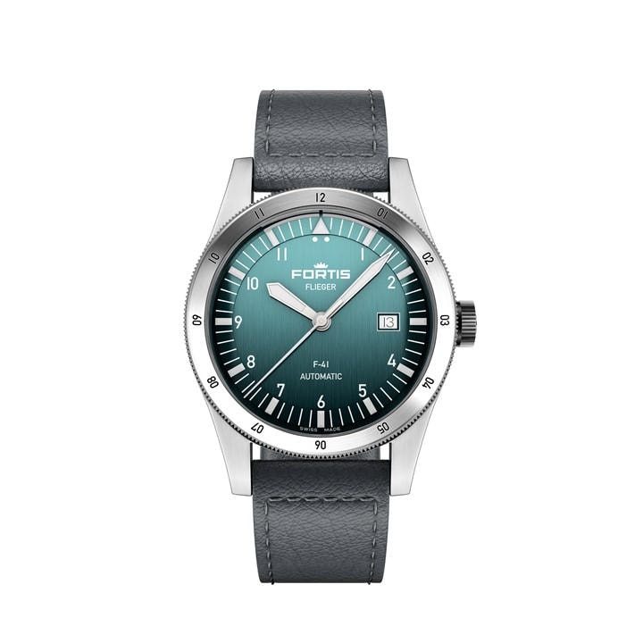 Fortis Men's Silver Flieger Strap Analogue Watch