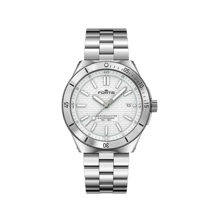 Fortis Men's Silver Marinemaster Automatic Analogue Watch