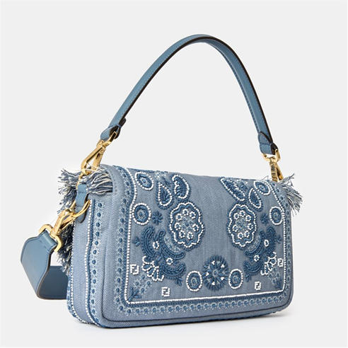 FENDI - Women's Denim Baguette Bag