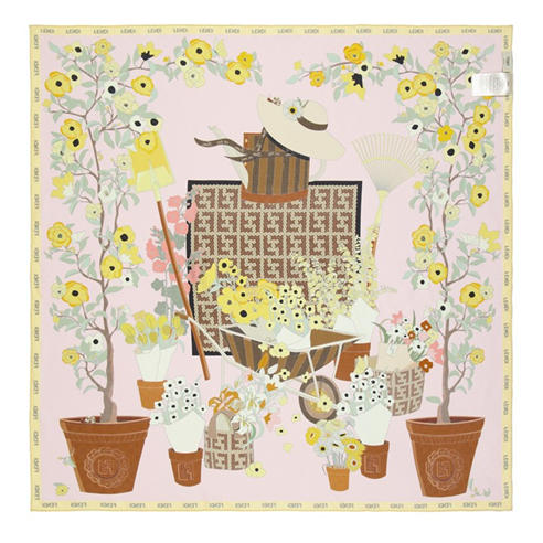 FENDI - Women's Grdn Foulard Silk Scarves
