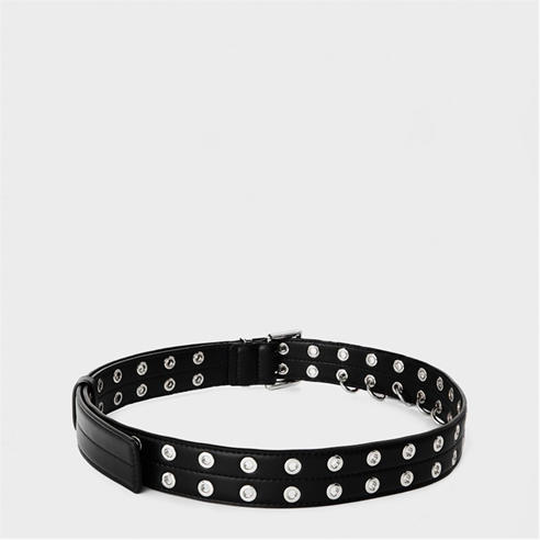 GANNI - Women's Eyelet Leather Belt