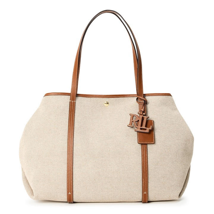 Lauren By Ralph Lauren Women's Beige Emerie Tote Bag Xl