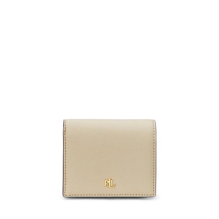 Lauren By Ralph Lauren Women's Beige Compact Trifold Leather Billfold Wallet