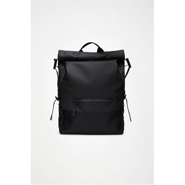 Rains Trail Mountaineer Rolltop Backpack In Black