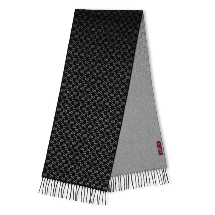 Gucci Men's Black Silk Scarf