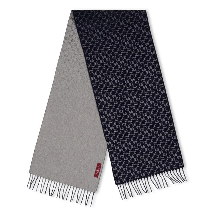 Gucci Men's Blue Silk Scarf