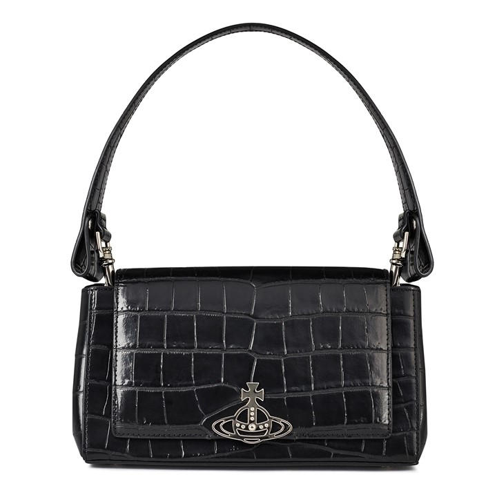 Vivienne Westwood Women's Black ’S Medium Hazel Handbag In Croc