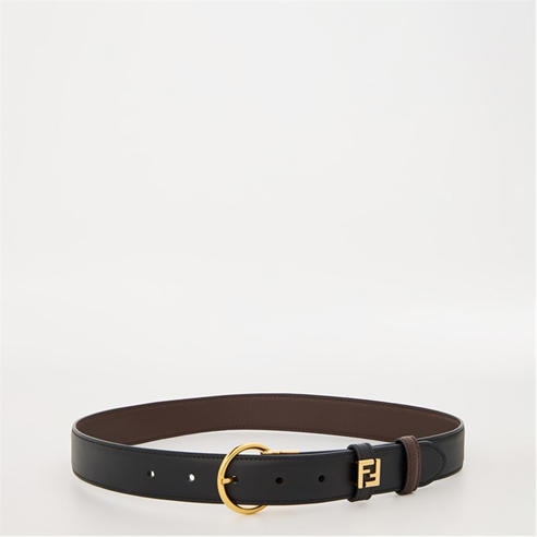 FENDI - Women's Logo Reverse Reversible Leather Belt
