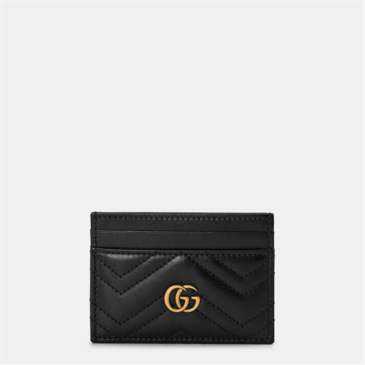 Gucci Women's Black Gg Leather Marmont Card Case