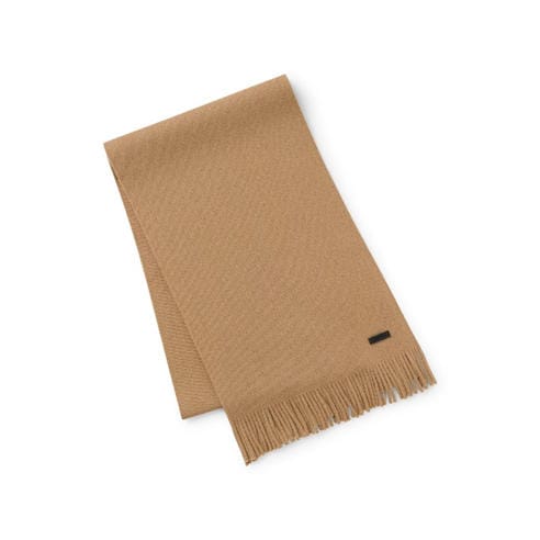 Boss - Albas Logo Plaque Scarf in Virgin Wool