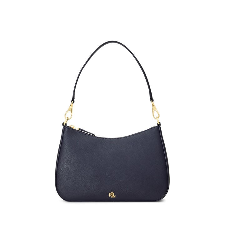 Lauren By Ralph Lauren Women's Blue Danni Leather Shoulder Bag