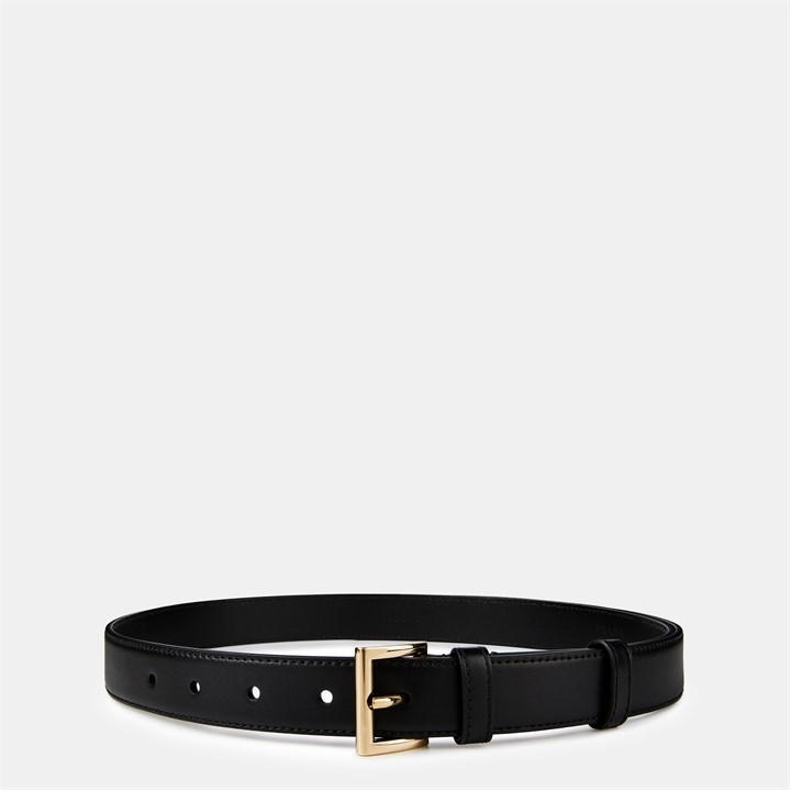 Prada Women's Black Enamelled Triangle Belt Size 70