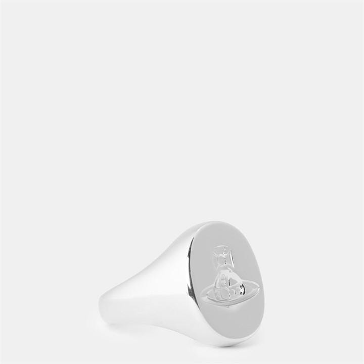 Vivienne Westwood Women's Silver Viv Vw Seal Ring Ld54 Medium