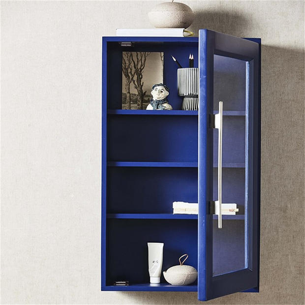 Nordal | Reno Wooden Wall Cabinet | Unisex | Blue | Flannels