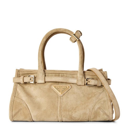 PRADA - Bonnie Medium Suede Handbag