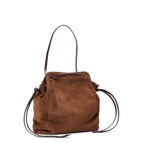 PRADA - Prada Carry Medium Suede Tote Bag