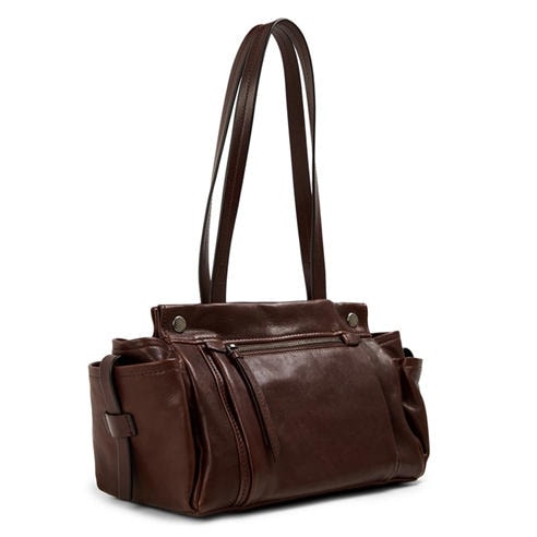 PRADA - Route medium leather tote bag