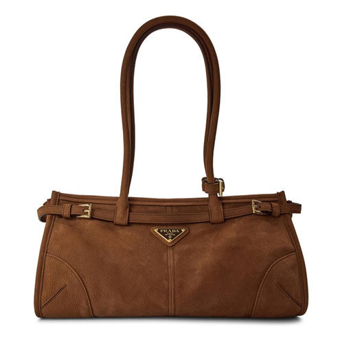 PRADA - Bonnie medium nubuck leather handbag