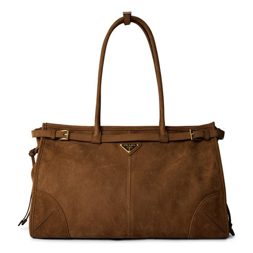 PRADA - Bonnie Large Suede Handbag