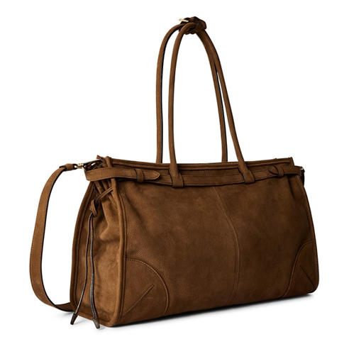 PRADA - Bonnie Large Suede Handbag