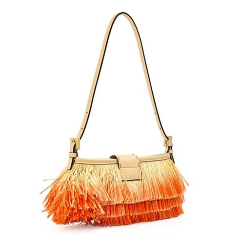 FENDI - Women's Raffia Baby Shoulder Bag
